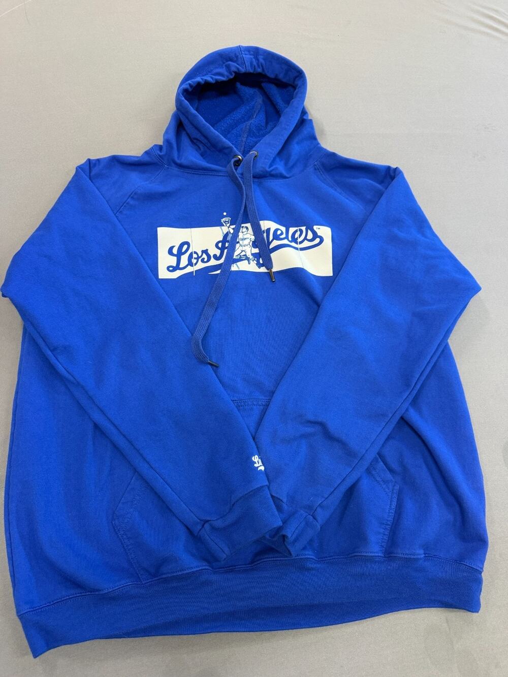 Los Angeles Dodgers Hoodie Mens Large Blue Baseballism MLB Baseball Pullover